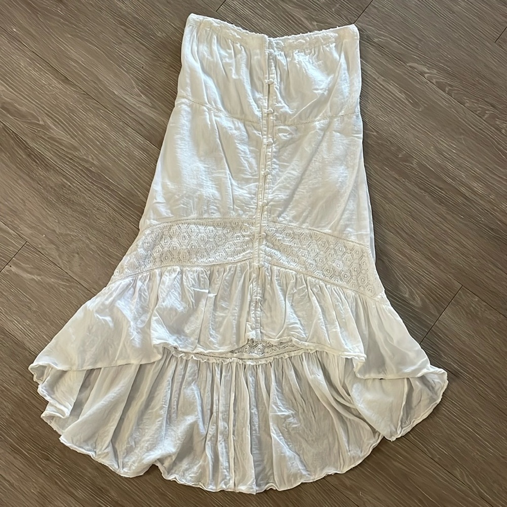 O’Neill strapless white dress